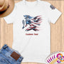Physical Item S / White Patriotic Tennis Athlete~Limited Edition 2024 "USA Excellence" ~ Personalized Softstyle T-Shirt
