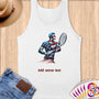Physical Item S / White Patriotic Tennis Hero ~ Limited Edition 2024 "USA Excellence" ~ Customizable Supersoft Tank Top