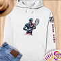 Physical Item S / White Patriotic Tennis Hero ~ Limited Edition 2024 "USA Excellence" ~ Personalized Premium Hoodie