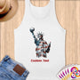 Physical Item S / White Patriotic Volleyball ~Limited Edition 2024 "USA Excellence" ~ Customizable Supersoft Tank Top