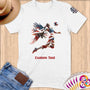 Physical Item S / White Patriotic Volleyball ~Limited Edition 2024 "USA Excellence" ~ Personalized Softstyle T-Shirt