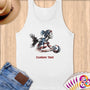 Physical Item S / White Patriotic Volleyball Player Eagle~Limited Edition 2024 "USA Excellence" ~ Customizable Supersoft Tank Top