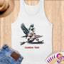 Physical Item S / White Patriotic Winged Rower ~Limited Edition 2024 "USA Excellence" ~ Customizable Supersoft Tank Top