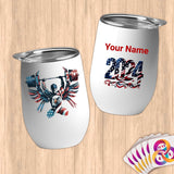 Physical Item 12 oz / White Patriotic Winged Weightlifter ~Limited Edition 2024 