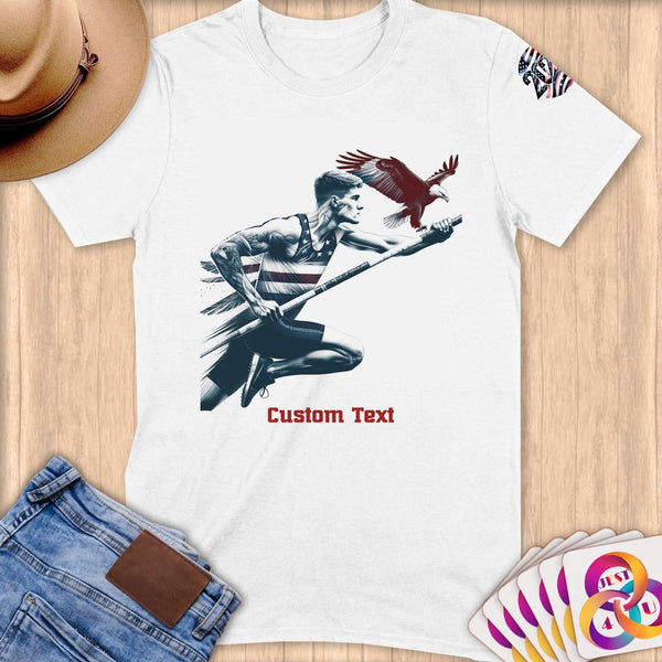 Physical Item S / White Pole Leaps~Limited Edition 2024 "USA Excellence" ~ Personalized Softstyle T-Shirt