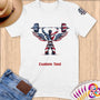 Physical Item S / White Power Eagle ~Limited Edition 2024 "USA Excellence" ~ Personalized Softstyle T-Shirt