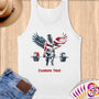 Physical Item S / White Power Wings ~Limited Edition 2024 "USA Excellence" ~ Customizable Supersoft Tank Top