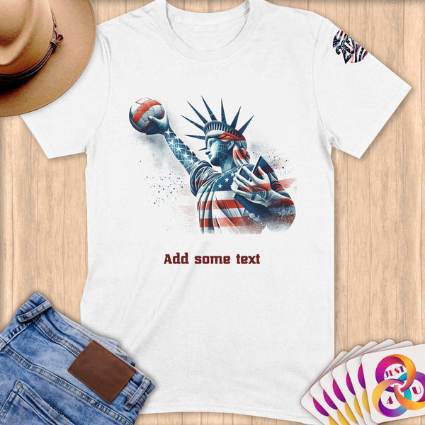 Physical Item S / White Pride Handball ~ Limited Edition 2024 "USA Excellence" ~ Personalized Softstyle T-Shirt