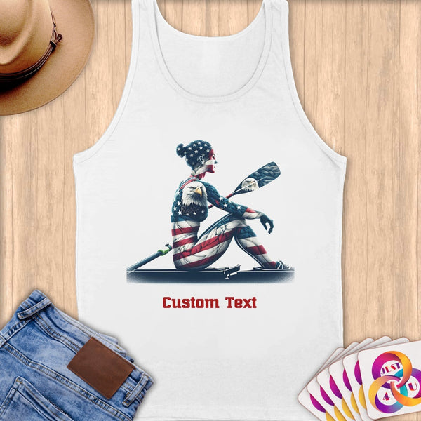 Physical Item S / White Pride Rowing Champion ~Limited Edition 2024 "USA Excellence" ~ Customizable Supersoft Tank Top