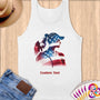 Physical Item S / White Racket Wings~Limited Edition 2024 "USA Excellence" ~ Customizable Supersoft Tank Top
