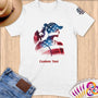 Physical Item S / White Racket Wings~Limited Edition 2024 "USA Excellence" ~ Personalized Softstyle T-Shirt