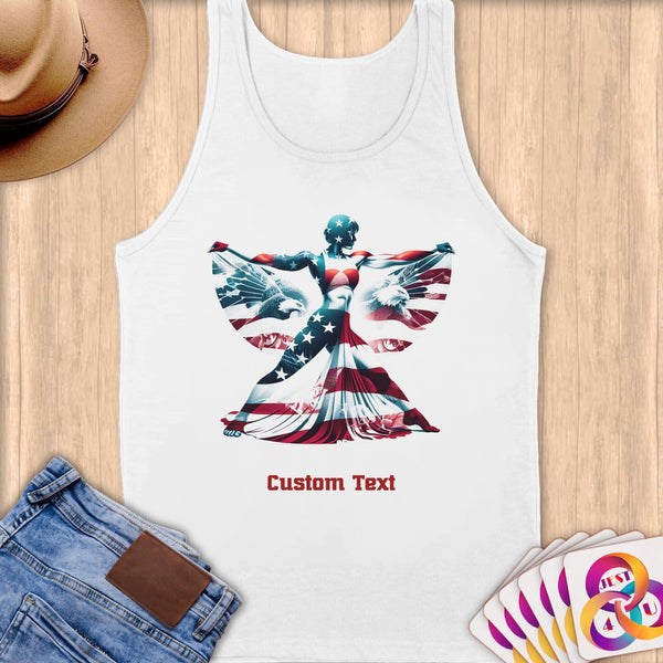 Physical Item S / White Robed Wrestler~Limited Edition 2024 "USA Excellence" ~ Customizable Supersoft Tank Top