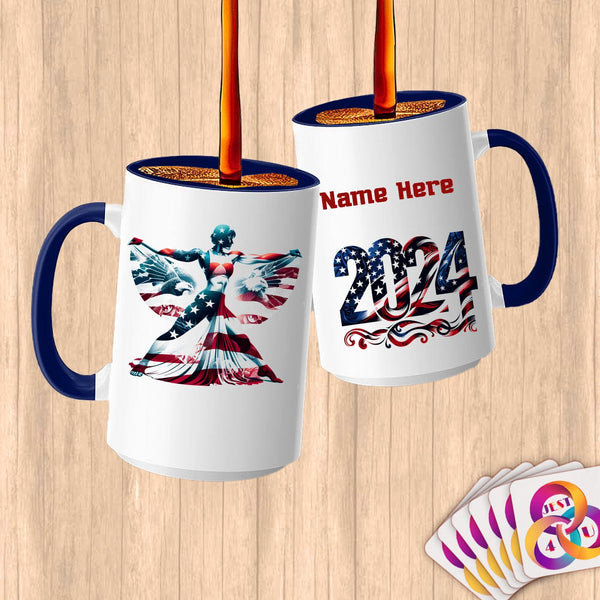 Physical Item 15oz / Blue Robed Wrestler~Limited Edition 2024 "USA Excellence" ~ Customized Large 15oz Mug