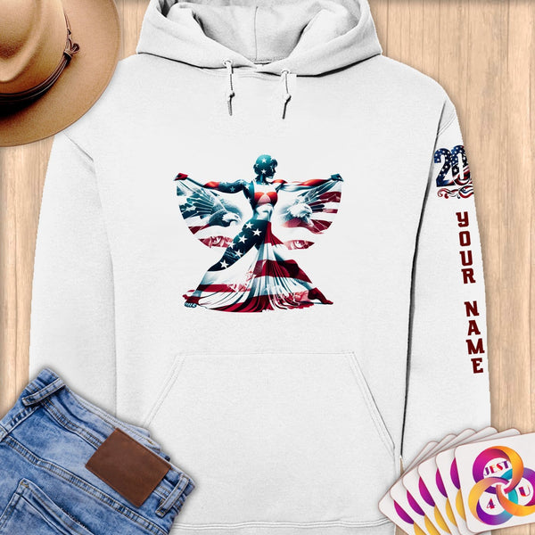 Physical Item S / White Robed Wrestler~Limited Edition 2024 "USA Excellence" ~ Personalized Premium Hoodie