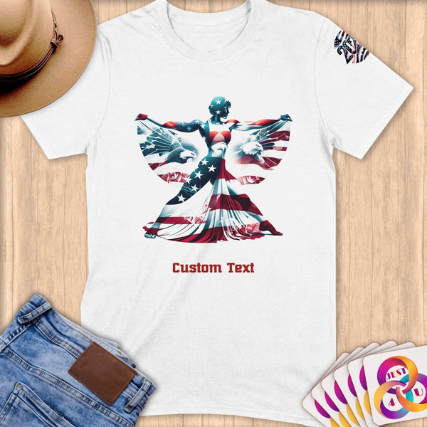 Physical Item S / White Robed Wrestler~Limited Edition 2024 "USA Excellence" ~ Personalized Softstyle T-Shirt