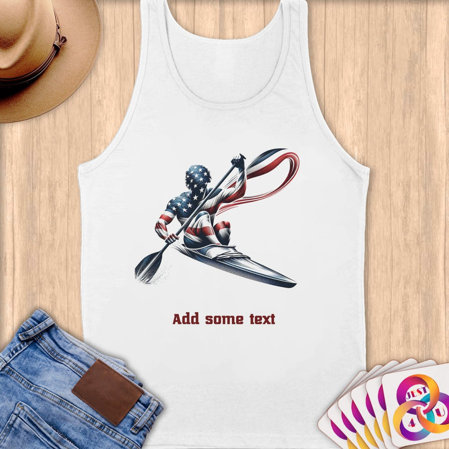 Physical Item S / White Rowing Champ ~ Limited Edition 2024 "USA Excellence" ~ Customizable Supersoft Tank Top