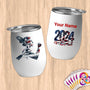 Physical Item 12 oz / White Rowing Freedom ~Limited Edition 2024 "USA Excellence" ~ Customizable 12oz Wine Tumbler with Lid