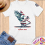 Physical Item S / White Rowing Stripes~Limited Edition 2024 "USA Excellence" ~ Personalized Softstyle T-Shirt