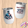 Physical Item 12 oz / White Rugby Hero ~ Limited Edition 2024 "USA Excellence" ~ Customizable 12oz Wine Tumbler with Lid