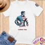 Physical Item S / White Rugby Hero ~ Limited Edition 2024 "USA Excellence" ~ Personalized Softstyle T-Shirt