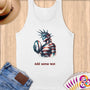 Physical Item S / White Rugby Liberty ~ Limited Edition 2024 "USA Excellence" ~ Customizable Supersoft Tank Top