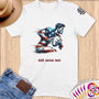Physical Item S / White Rugby Sensation ~ Limited Edition 2024 "USA Excellence" ~ Personalized Softstyle T-Shirt
