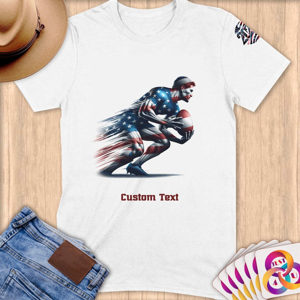 Physical Item S / White Rugby Strength ~ Limited Edition 2024 "USA Excellence" ~ Personalized Softstyle T-Shirt