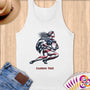 Physical Item S / White Rugby Wings ~ Limited Edition 2024 "USA Excellence" ~ Customizable Supersoft Tank Top