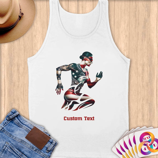 Physical Item S / White Running Dance~Limited Edition 2024 "USA Excellence" ~ Customizable Supersoft Tank Top