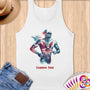 Physical Item S / White Running Hero~Limited Edition 2024 "USA Excellence" ~ Customizable Supersoft Tank Top