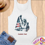 Physical Item S / White Sailing Liberty ~ Limited Edition 2024 "USA Excellence" ~ Customizable Supersoft Tank Top