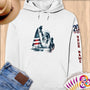 Physical Item S / White Sailing Liberty ~ Limited Edition 2024 "USA Excellence" ~ Personalized Premium Hoodie