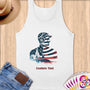 Physical Item S / White Sailing Patriot ~ Limited Edition 2024 "USA Excellence" ~ Customizable Supersoft Tank Top