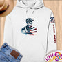 Physical Item S / White Sailing Patriot ~ Limited Edition 2024 "USA Excellence" ~ Personalized Premium Hoodie