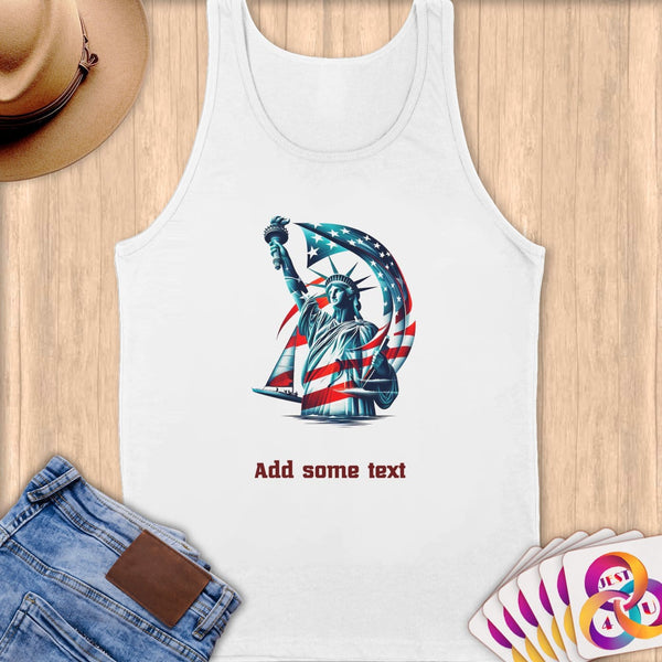 Physical Item S / White Sailing Pride Liberty ~ Limited Edition 2024 "USA Excellence" ~ Customizable Supersoft Tank Top