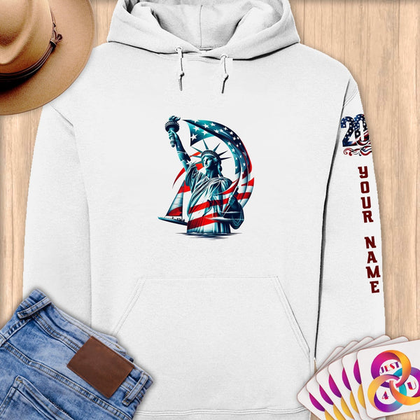 Physical Item S / White Sailing Pride Liberty ~ Limited Edition 2024 "USA Excellence" ~ Personalized Premium Hoodie