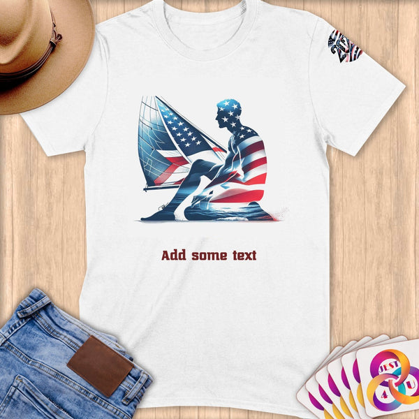 Physical Item S / White Sailing Pride ~ Limited Edition 2024 "USA Excellence" ~ Personalized Softstyle T-Shirt