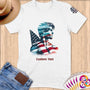 Physical Item S / White Sailing Wings ~ Limited Edition 2024 "USA Excellence" ~ Personalized Softstyle T-Shirt