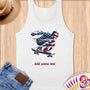 Physical Item S / White Skateboarder Pride ~ Limited Edition 2024 "USA Excellence" ~ Customizable Supersoft Tank Top