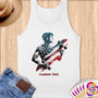 Physical Item S / White Skateboarding Flag ~ Limited Edition 2024 "USA Excellence" ~ Customizable Supersoft Tank Top