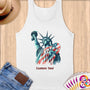 Physical Item S / White Skateboarding Liberty ~ Limited Edition 2024 "USA Excellence" ~ Customizable Supersoft Tank Top