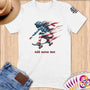 Physical Item S / White Skateboarding Sensation ~ Limited Edition 2024 "USA Excellence" ~ Personalized Softstyle T-Shirt
