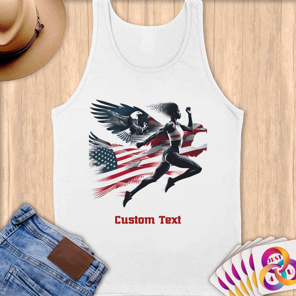 Physical Item S / White Soaring American ~Limited Edition 2024 "USA Excellence" ~ Customizable Supersoft Tank Top