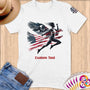 Physical Item S / White Soaring American ~Limited Edition 2024 "USA Excellence" ~ Personalized Softstyle T-Shirt