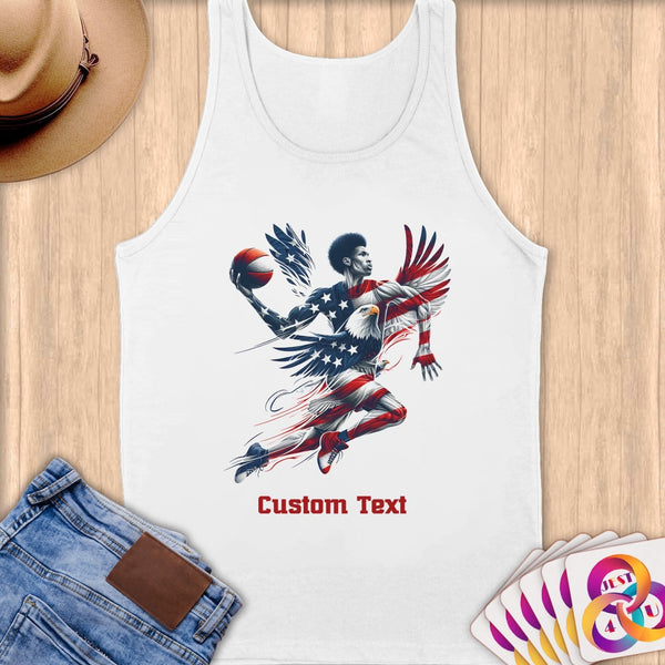 Physical Item S / White Soaring Dunk ~Limited Edition 2024 "USA Excellence" ~ Customizable Supersoft Tank Top