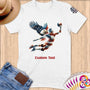 Physical Item S / White Soaring Eagle Volleyball ~Limited Edition 2024 "USA Excellence" ~ Personalized Softstyle T-Shirt