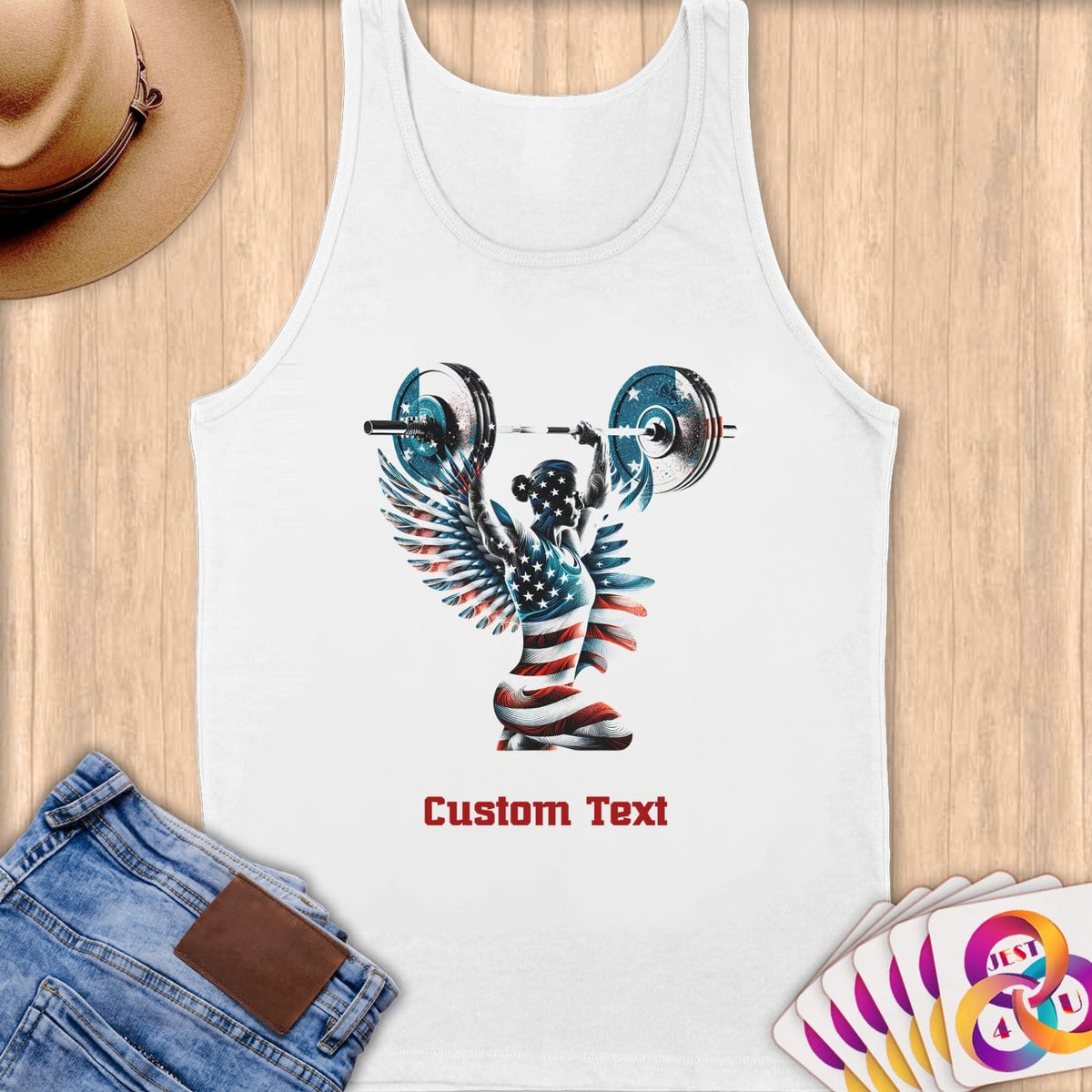 Physical Item S / White Soaring Strength ~Limited Edition 2024 "USA Excellence" ~ Customizable Supersoft Tank Top