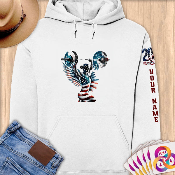 Physical Item S / White Soaring Strength ~Limited Edition 2024 "USA Excellence" ~ Personalized Premium Hoodie