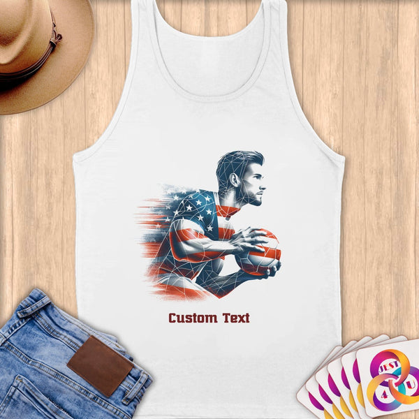 Physical Item S / White Soccer Dreams ~ Limited Edition 2024 "USA Excellence" ~ Customizable Supersoft Tank Top
