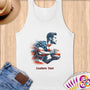 Physical Item S / White Soccer Dreams ~ Limited Edition 2024 "USA Excellence" ~ Customizable Supersoft Tank Top